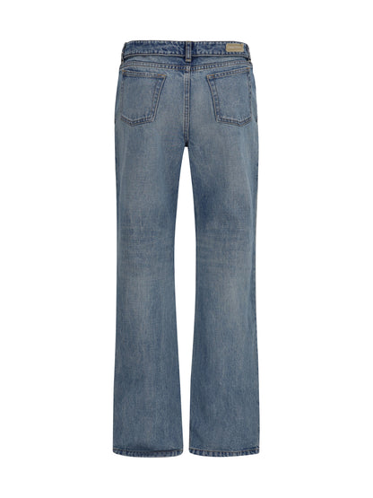 ALEXANDER McQUEEN Faded pure cotton Jeans