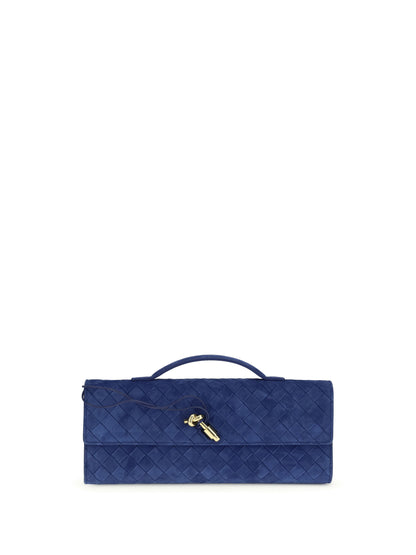 Bottega Veneta Andiamo Clutch - Blue Royal-Muse Br