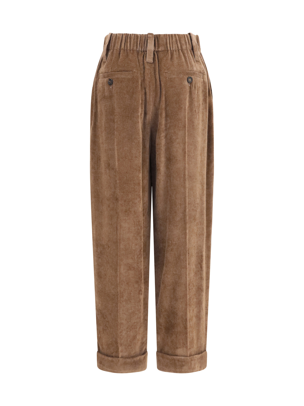 Brunello Cucinelli Elasticated viscose and cashmere Pants - Sigaro