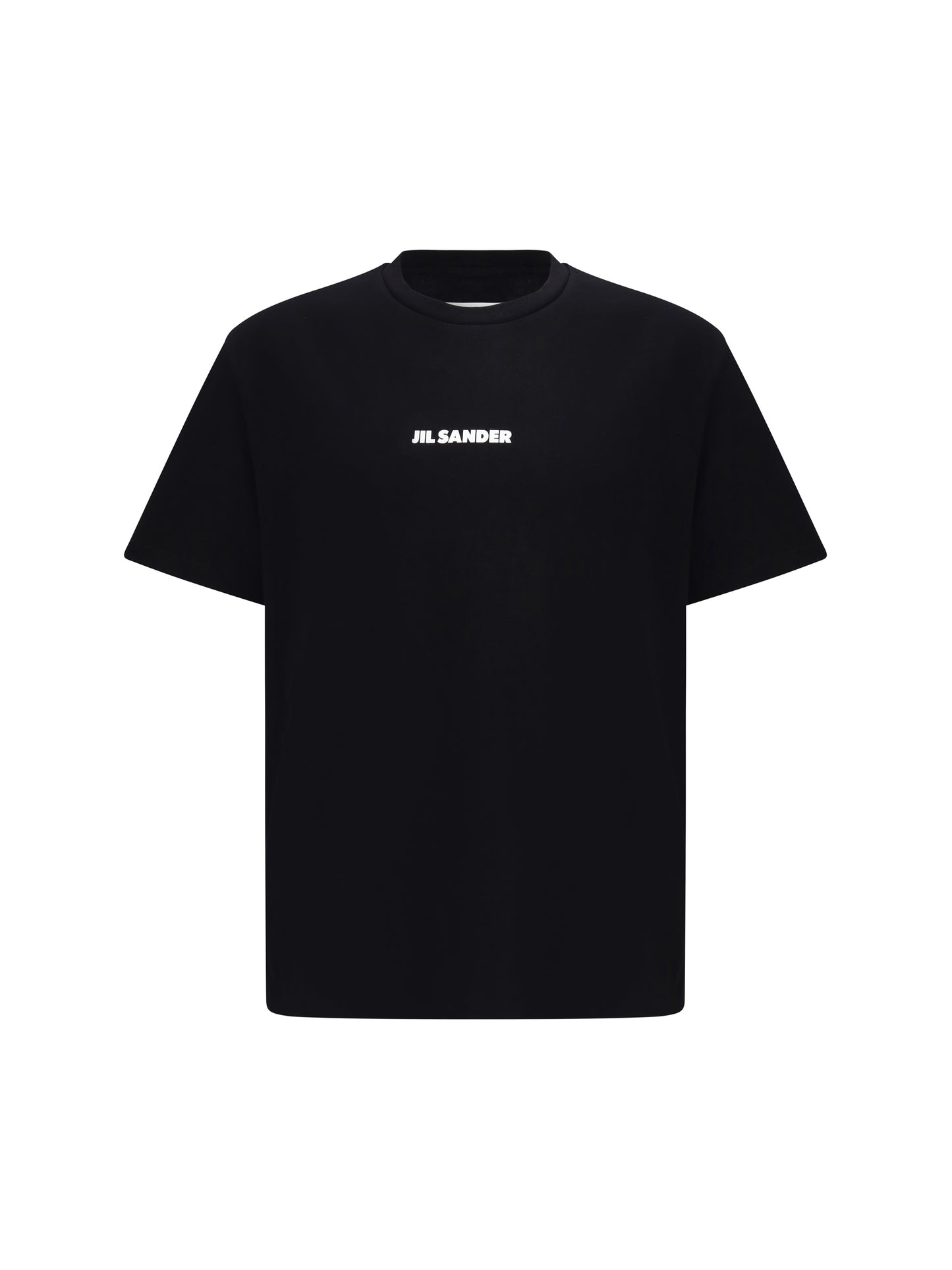 JIL SANDER Crew-neck cotton T-shirt with printed logo