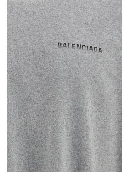 Balenciaga Cotton logo T-shirt - Heather Grey