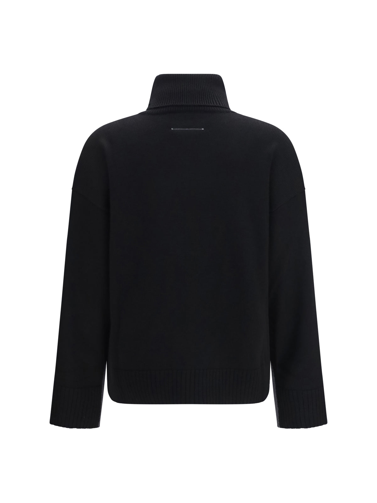 MM6 Maison Margiela Two-tone high-neck Sweater - Black-Dark Grey