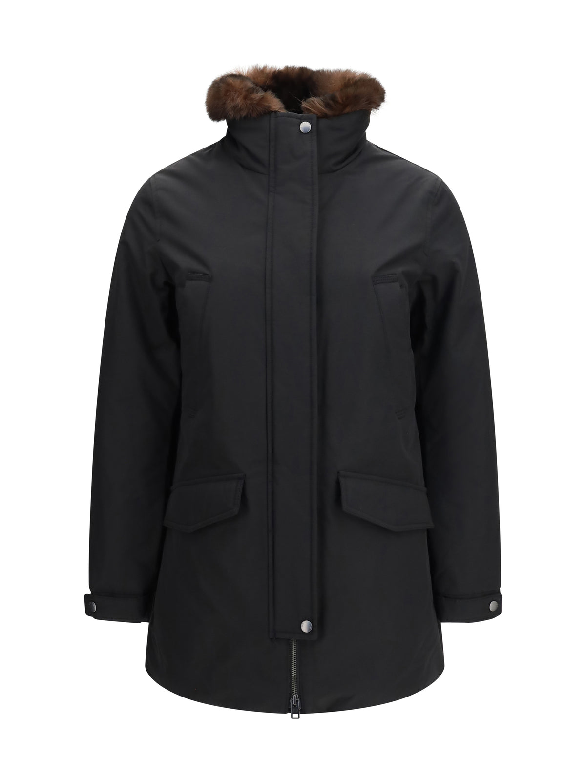 Woolrich Erie Ramar Cloth Insulated Jacket with Hood - Black