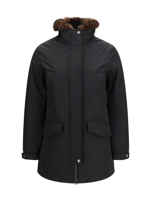 Woolrich Erie Ramar Cloth Insulated Jacket with Hood - Black