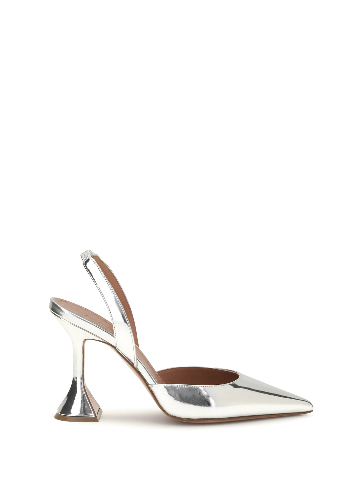 Amina Muaddi Holli mirror-finish Slingback Pumps - Silver Mirror