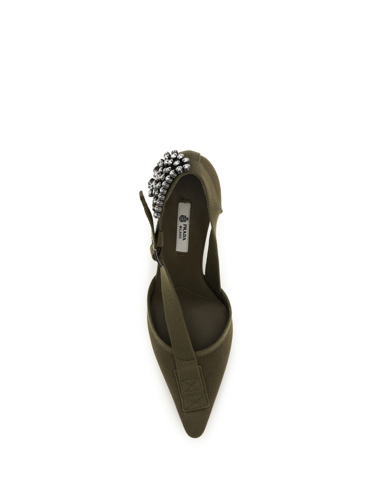 Prada Canvas Pumps with crystals - Military