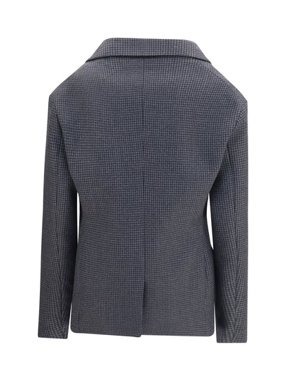 Balenciaga Double-breasted wool Blazer - Dark Grey/Black