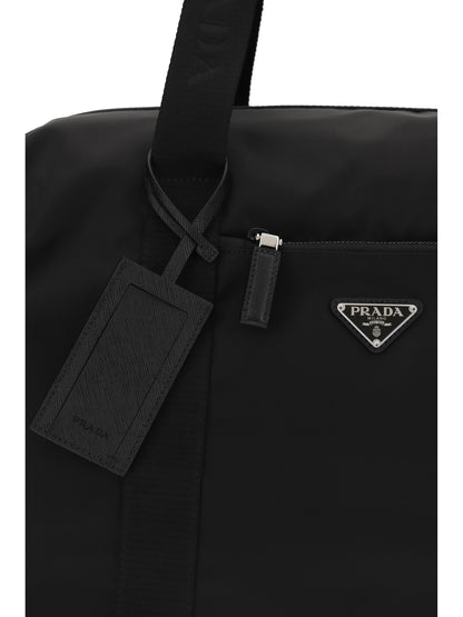 Prada Travel Bag in Re-Nylon and Saffiano - Black