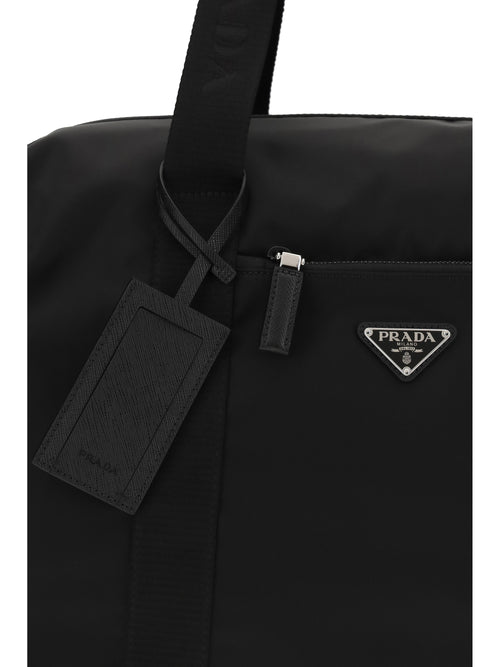 Prada Travel Bag in Re-Nylon and Saffiano - Black