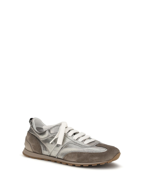 Brunello Cucinelli Suede Sneakers - Titanium