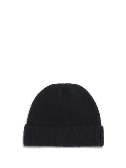 Prada Beanie Hat with logo - Black