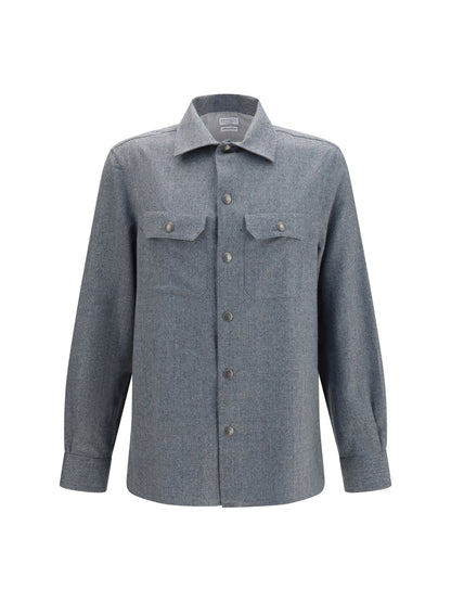Brunello Cucinelli Virgin wool Shirt - Grey