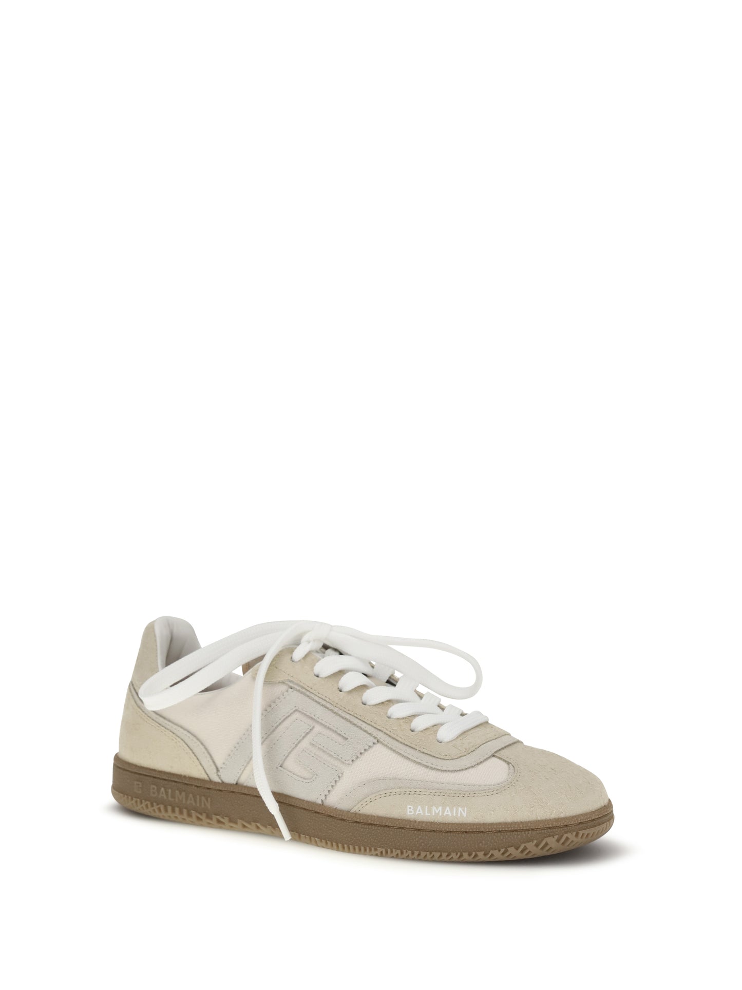 BALMAIN Swan Sneakers in deerskin leather