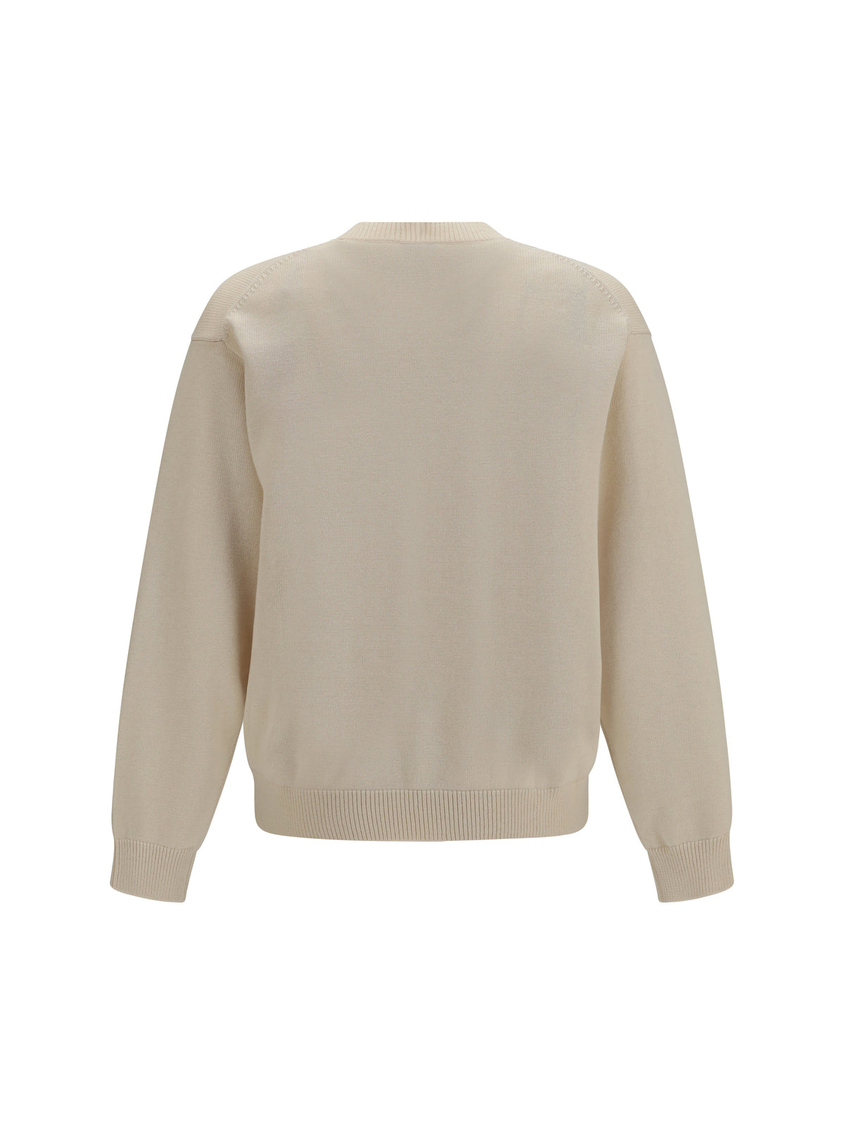 Kenzo Kenzo Paris emblem embroidered wool and cotton Sweater - Off White
