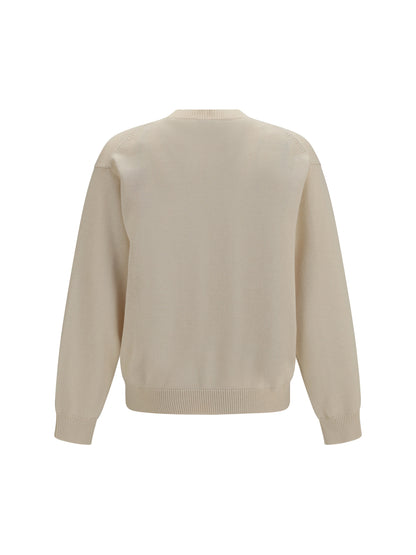 Kenzo Kenzo Paris emblem embroidered wool and cotton Sweater - Off White