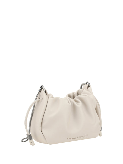 Brunello Cucinelli Bucket Mellow mini Shoulder Bag - Ivory