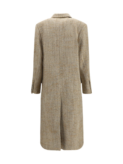 Marant Étoile Pilda Herringbone wool-blend Coat - Beige