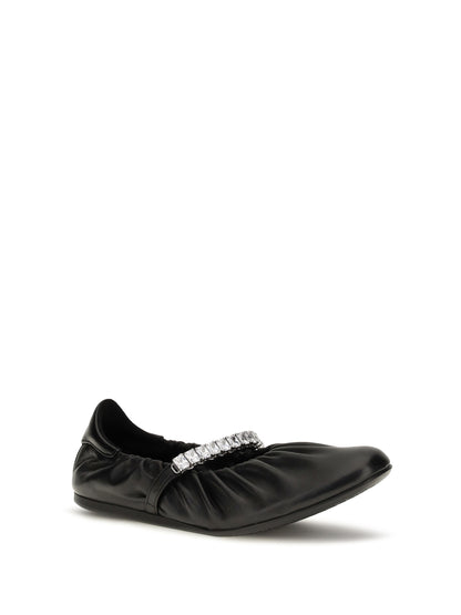 Jimmy Choo Jade Ballerinas - X Black/Crystal