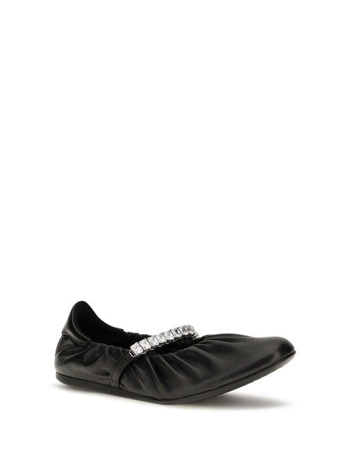 Jimmy Choo Jade Ballerinas - X Black/Crystal