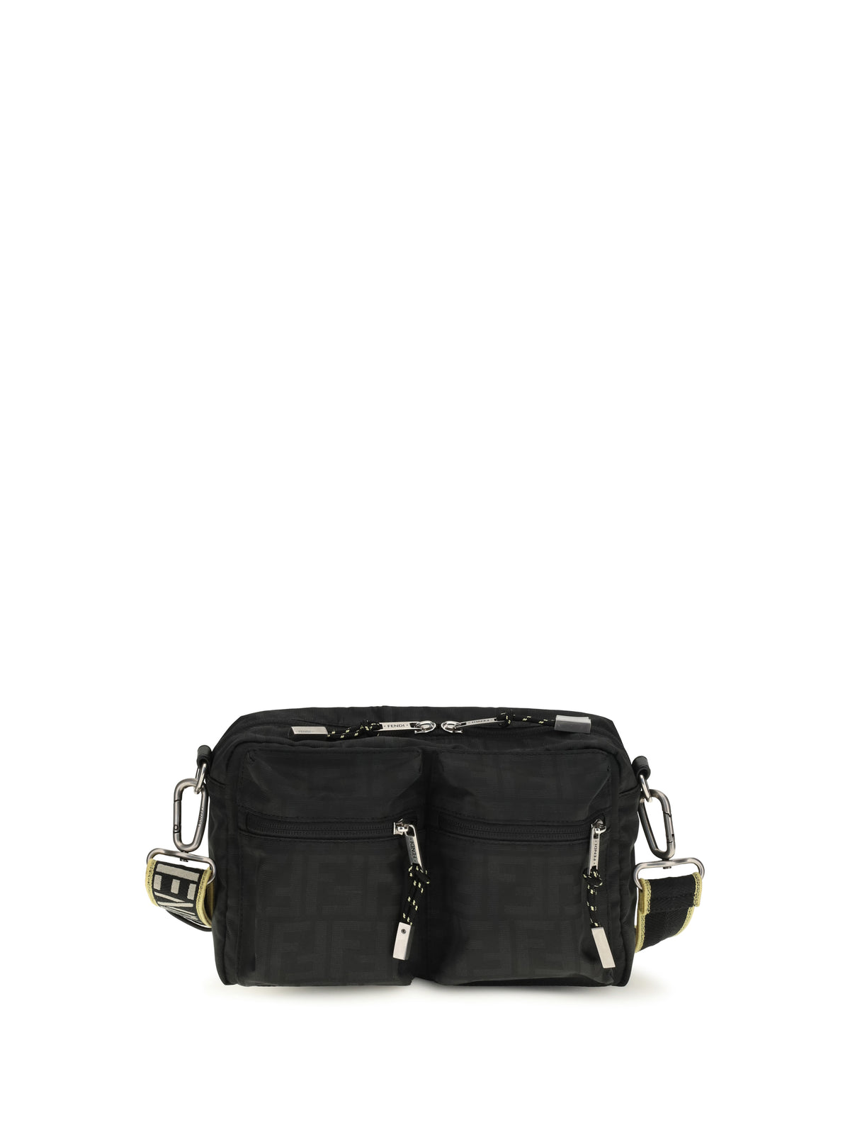 Fendi FF monogram fabric Camera Case - Black
