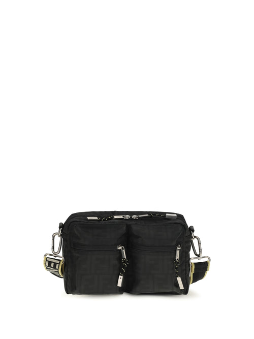 Fendi FF monogram fabric Camera Case - Black