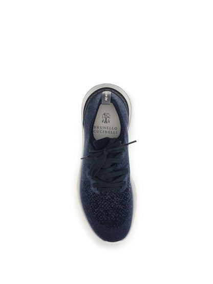 Brunello Cucinelli Cotton Sneakers - Denim+Navy+G Light/Panama/Blue