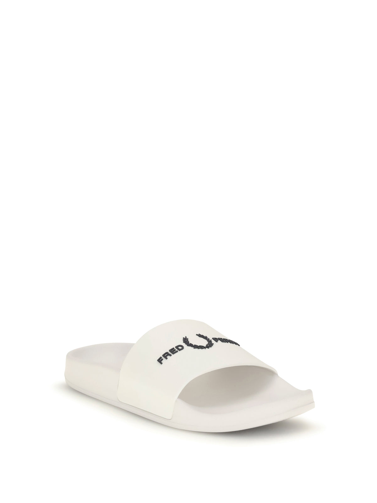 Fred Perry Rubber slides with logo - White
