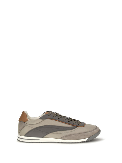 Brunello Cucinelli Lace-up suede Sneakers - Kaky+Stone+Piombo+Cuoio