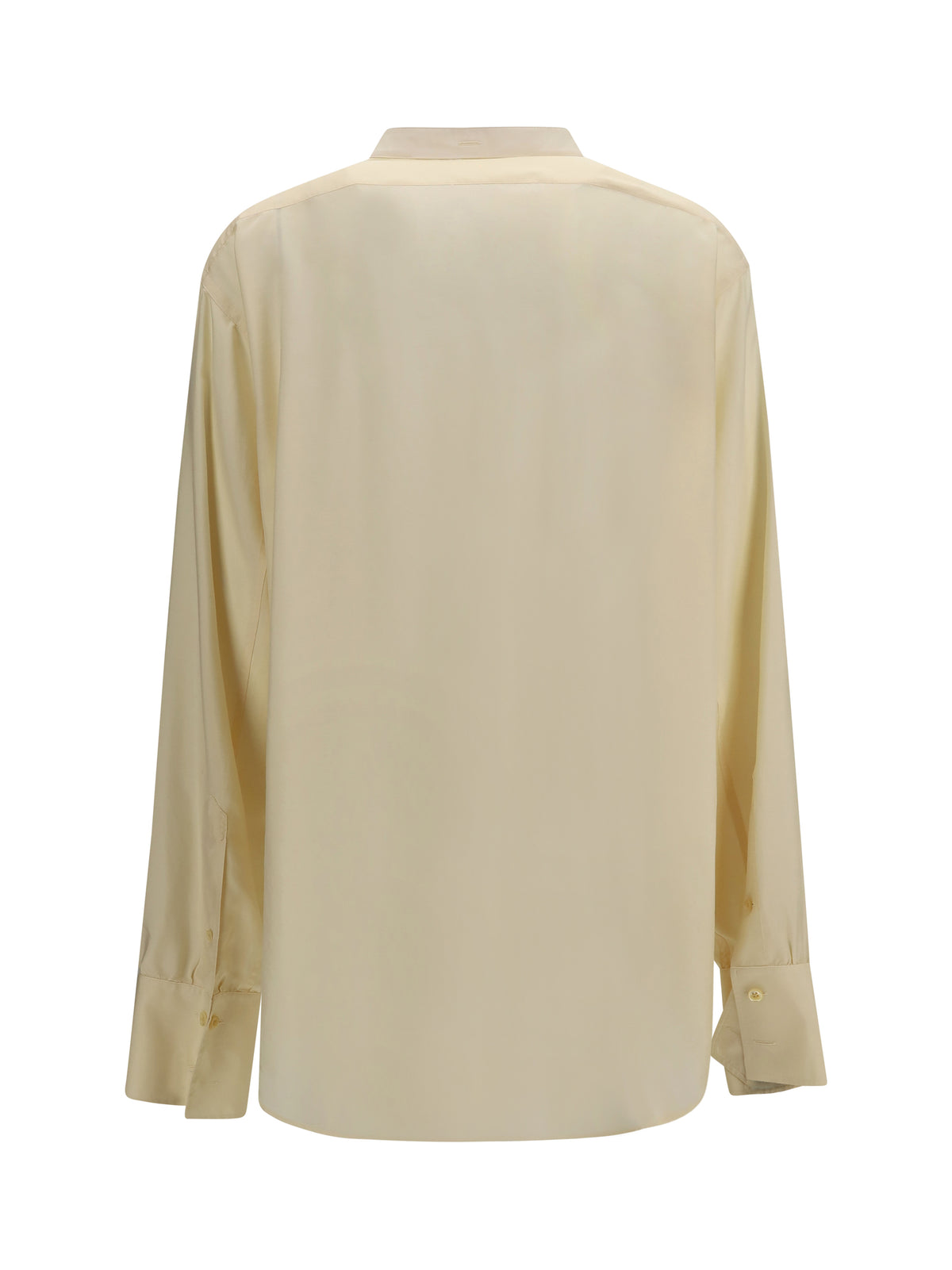 The Row Lula lightweight silk poplin Shirt - Bisque
