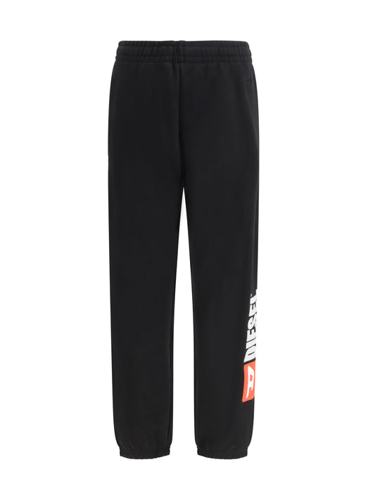 DIESEL Cotton Sweatpants with logo patch