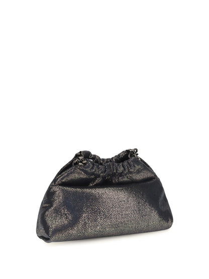 Stella Mccartney Falabella mini drawstring Shoulder Bag - Dark Navy
