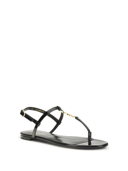 SAINT LAURENT Cassandra patent leather Sandals