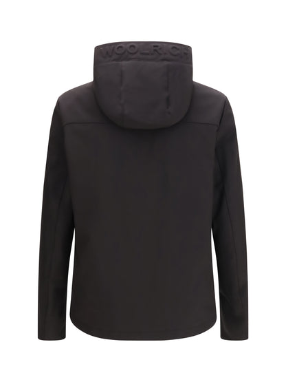 Woolrich Pacific Soft Shell Hooded Jacket - Black