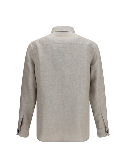 Zegna Cashmere, linen, and silk Overshirt - 054