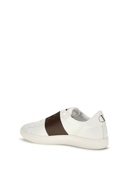Valentino Garavani Open Sneakers - White/Bark Brown