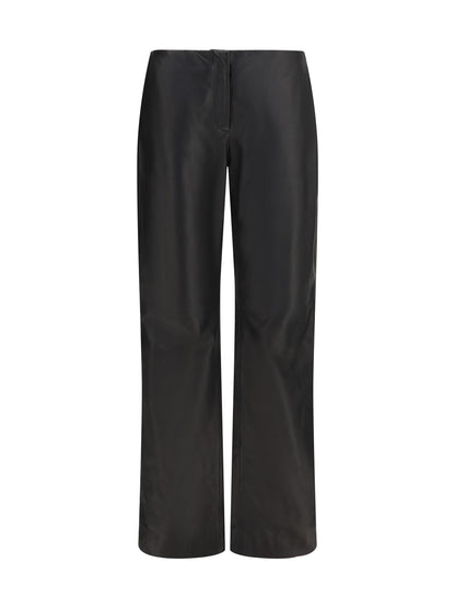 Toteme Easy leather Trousers - Black