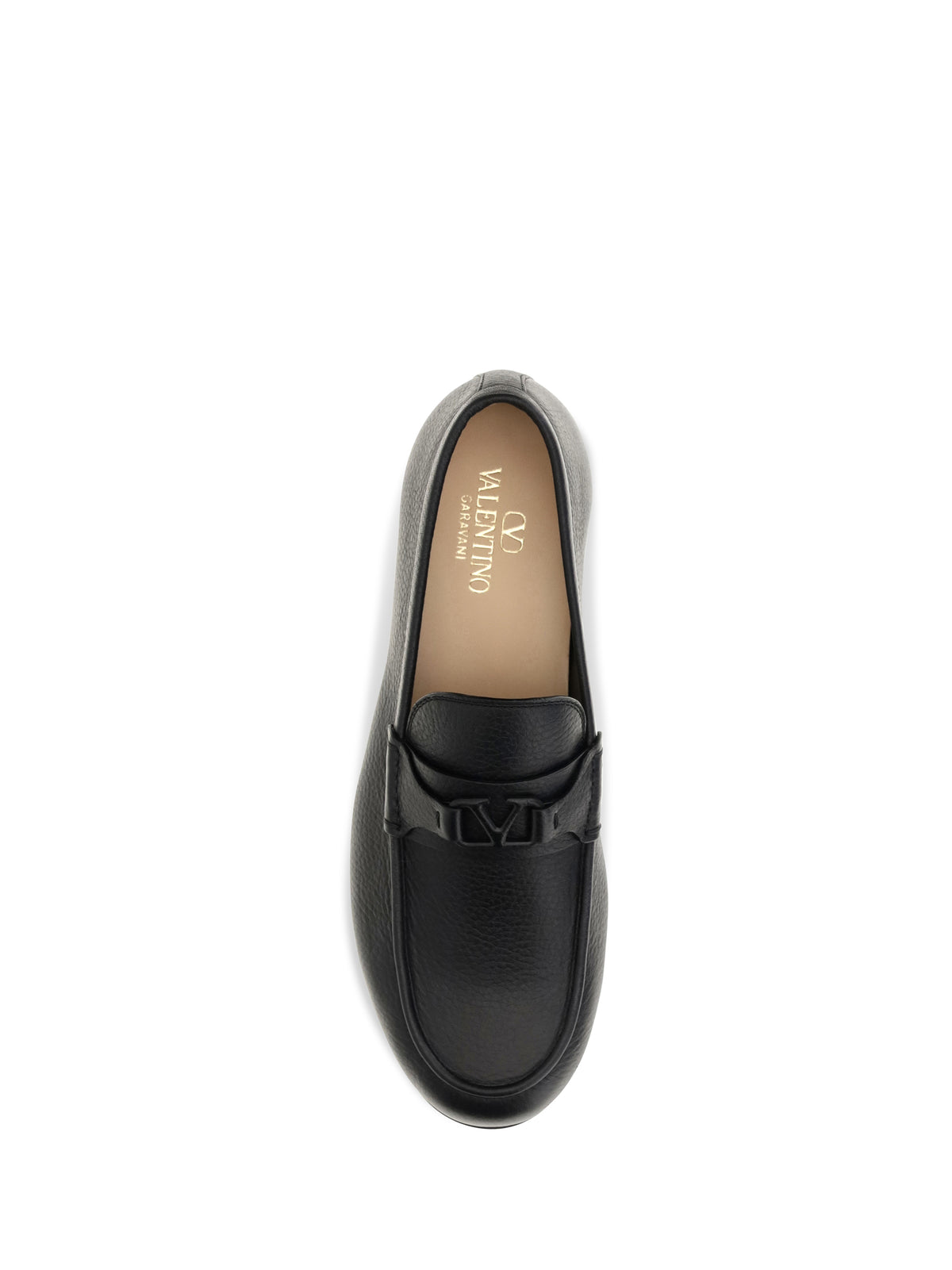 Valentino Garavani VLogo Signature Loafers in deer leather - Black