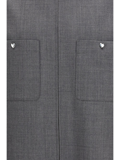 Valentino Mouliné wool shirt Jacket - Black/Grey