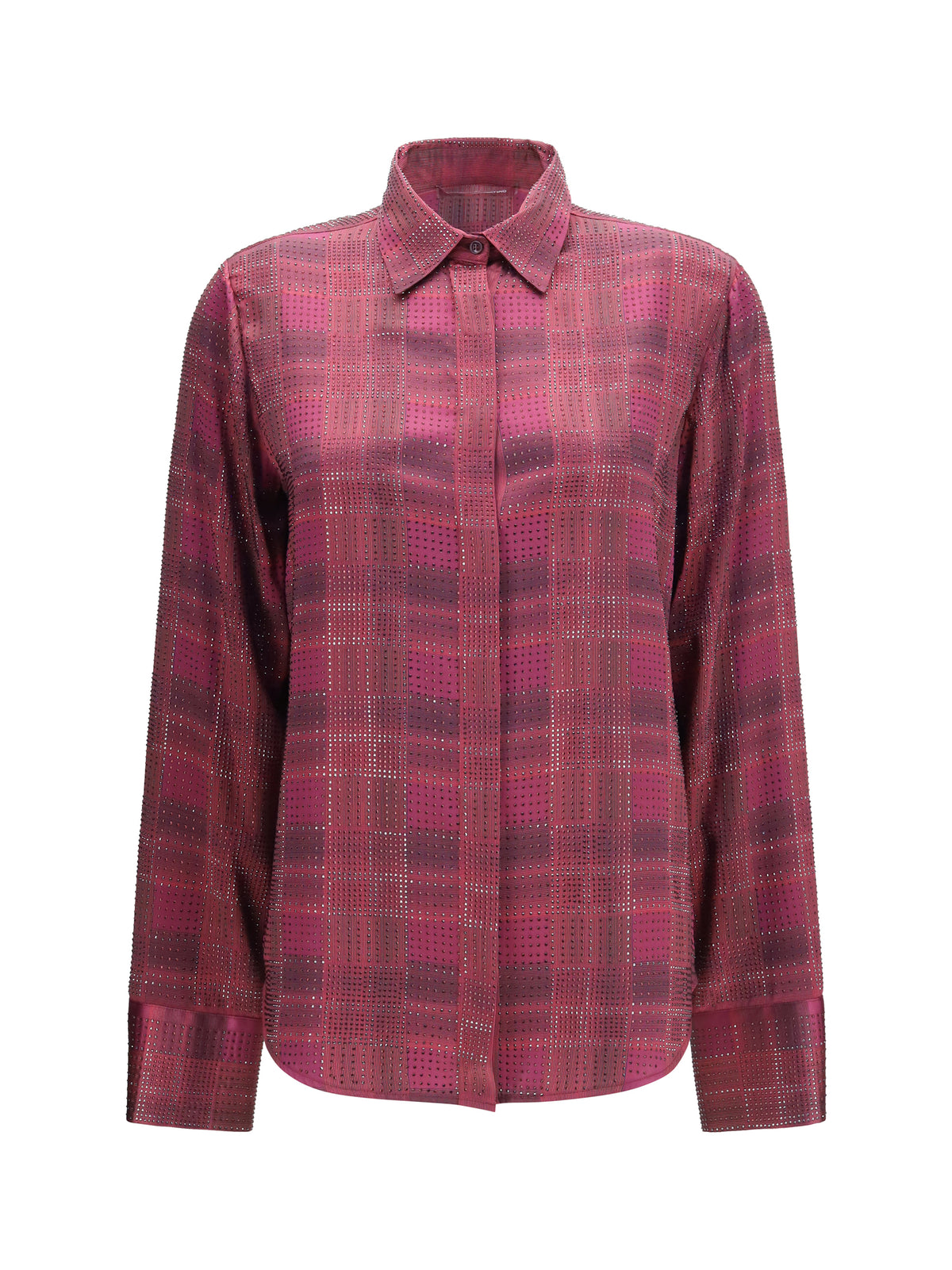 Ermanno Scervino Crystal check satin Shirt - St. Check P