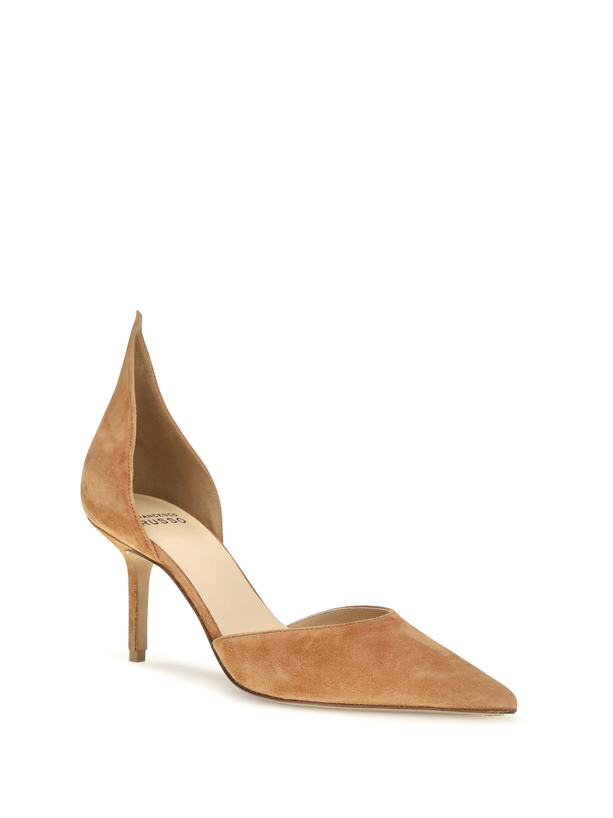 Francesco Russo D'Orsay Flame suede Pumps - Pumpkin