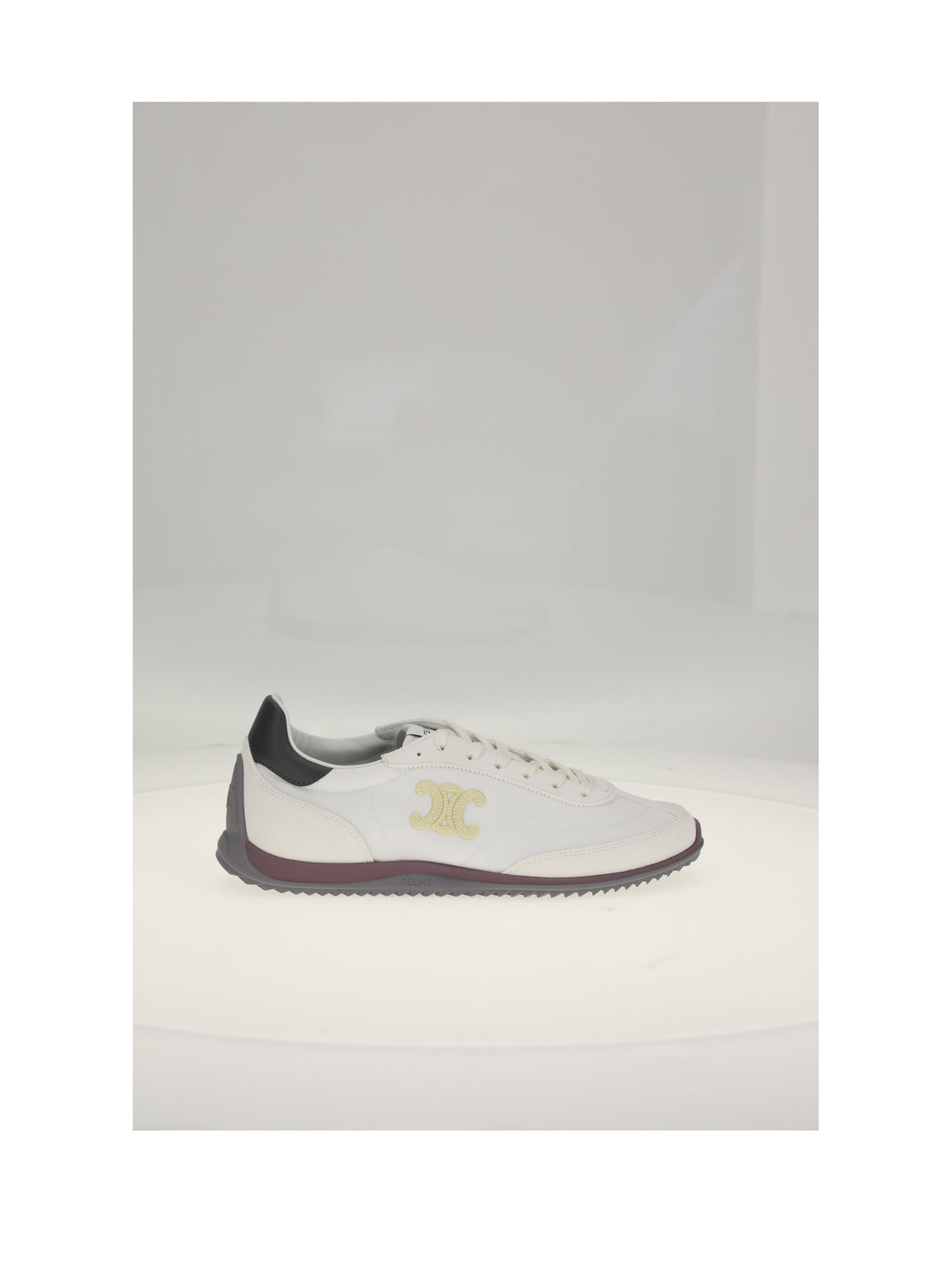 Celine LOW TOP SNEAKER W/ TRIOMPHE 15 - Optic White/Light Purple/Grey