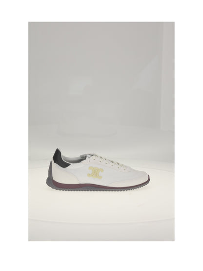 Celine LOW TOP SNEAKER W/ TRIOMPHE 15 - Optic White/Light Purple/Grey