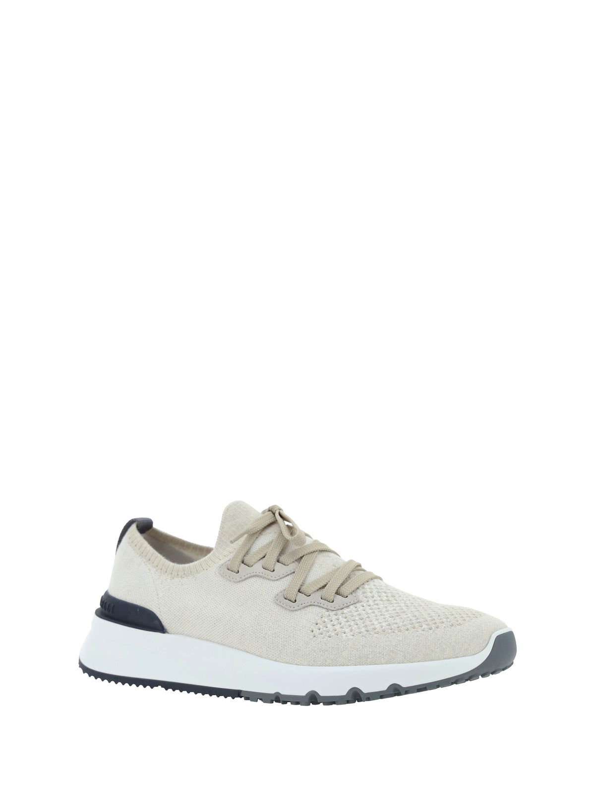 Brunello Cucinelli Cotton Sneakers - Panama+Latte+Calcare+Blu