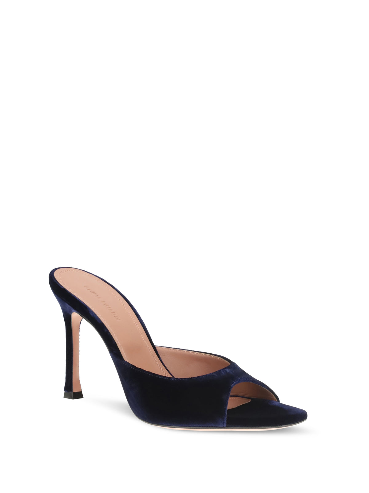 Amina Muaddi Alexa velvet Sandals - Midnight Blue Velvet