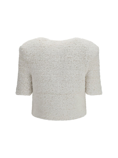 BALMAIN Tweed Plumetis Cardigan