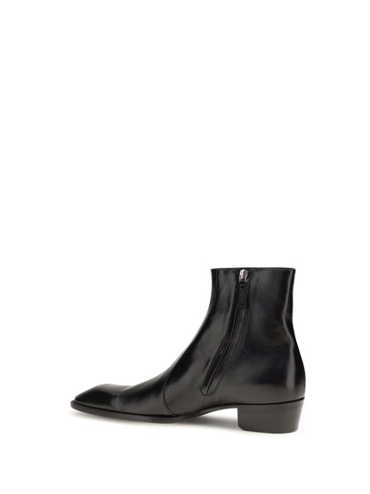 Saint Laurent Aurelien Splendor Ankle Boots - Black