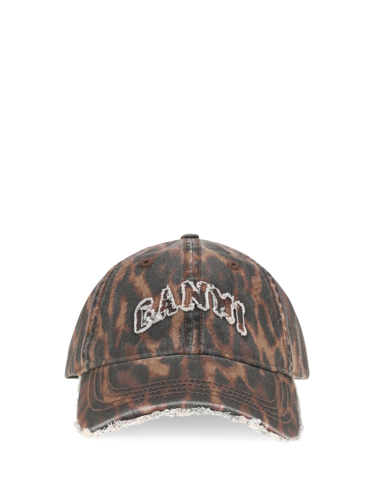 Ganni Ocelot leopard Cap - Rawhide