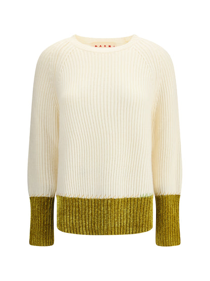 MARNI Color block wool Sweater