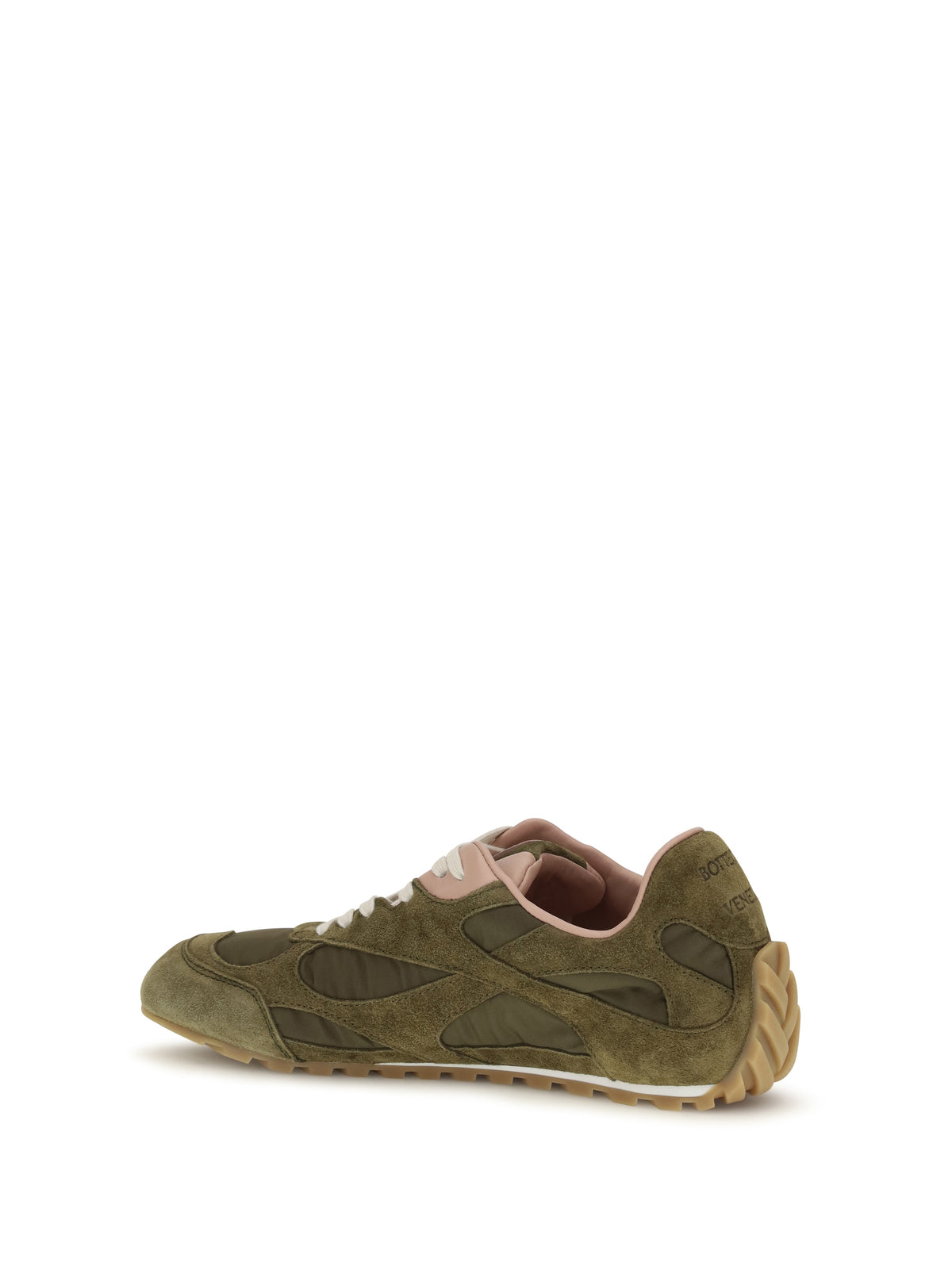 Bottega Veneta Orbit Flash Sneakers - Olive Oil/Terra Pink