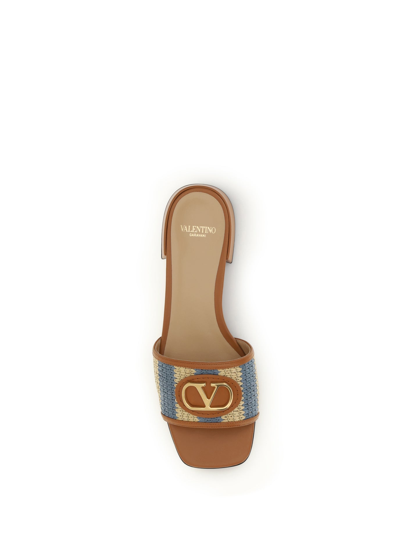 VALENTINO GARAVANI VLogo Signature raffia slide Sandals